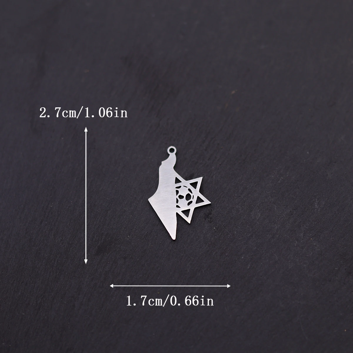 3pcs Israel Map Star of David Soccer Ball Charms DIY Neacklace Bracelets Stainless Steel Pendant Jewelry Making Jewish Gifts