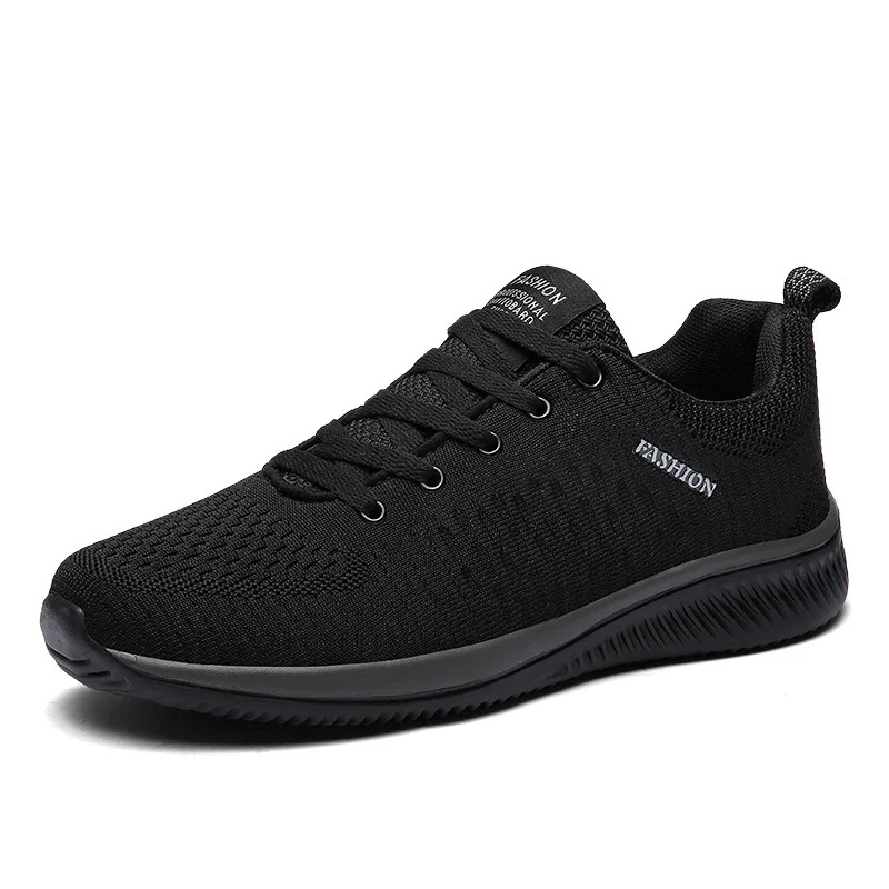 Zapatos deportivos para hombre, zapatillas de deporte, zapatos negros, zapatillas informales de punto para hombre y mujer, zapatillas deportivas transpirables para correr, caminar, gimnasio