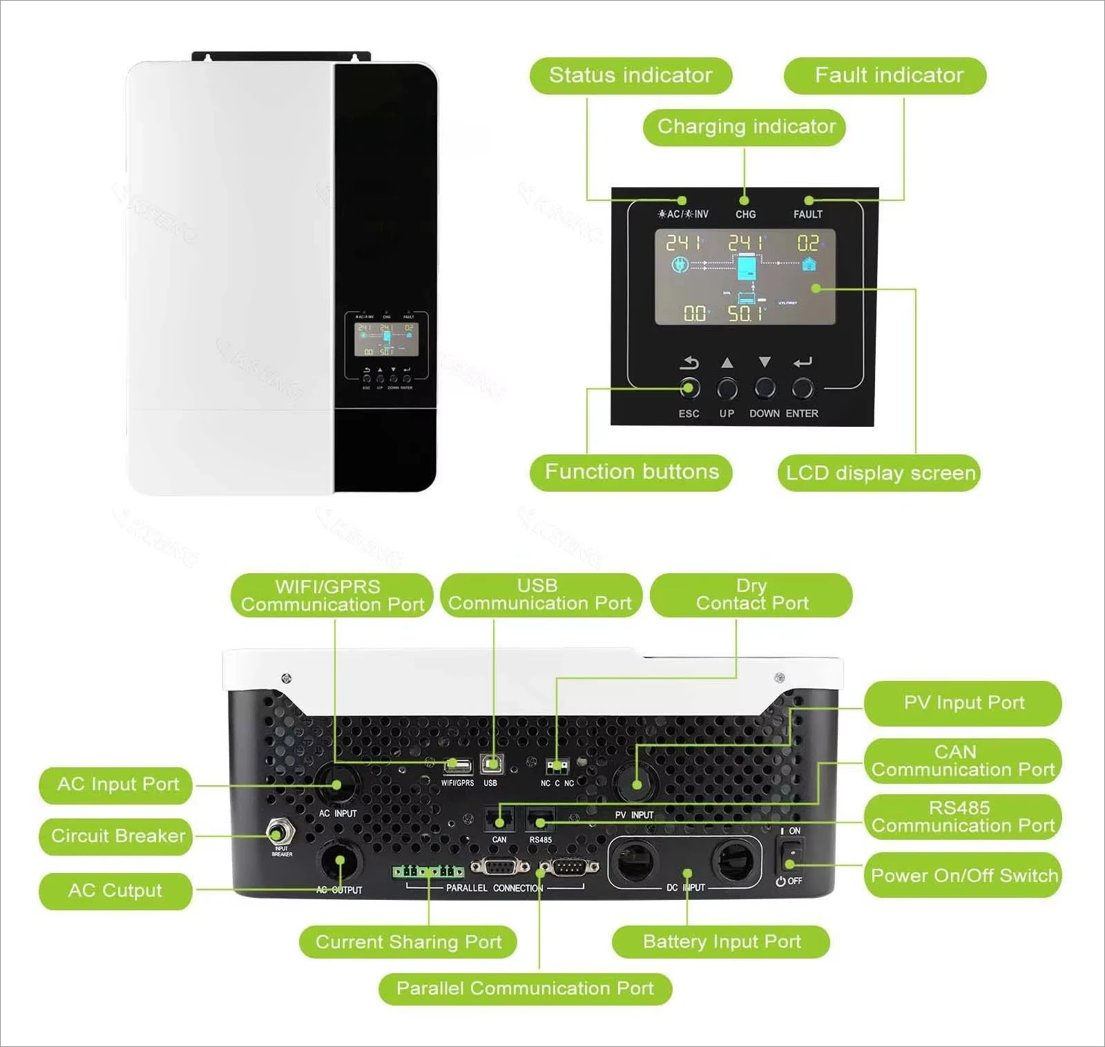 Off Grid Solar System 3KW 5KW 10KW Island Solar Energy MPPT Inverter for Home Power Supply Customize