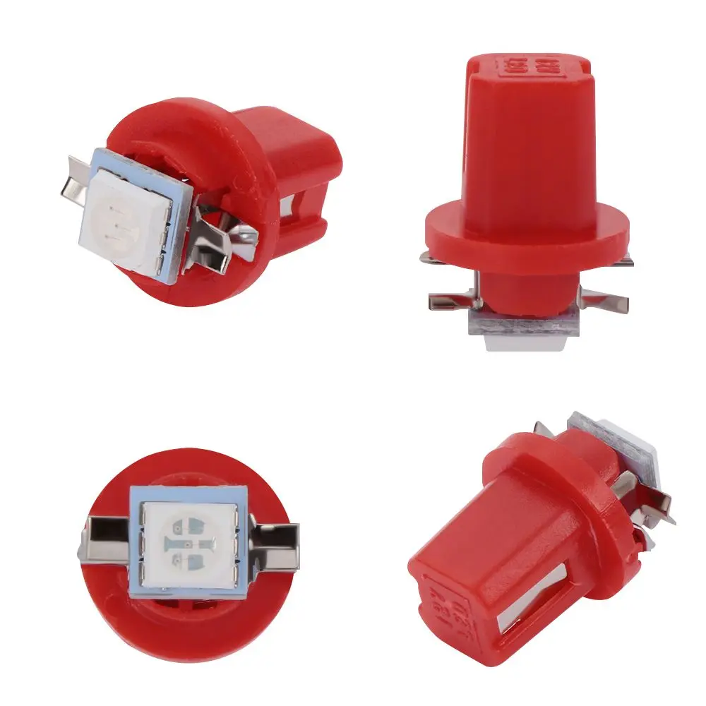 10Pcs B8.5D 509T B8.5 5050 Led 1 SMD T5 Lamp Car Gauge Speed Dash Bulb Dashboard instrument Light Wedge Interior Lamp