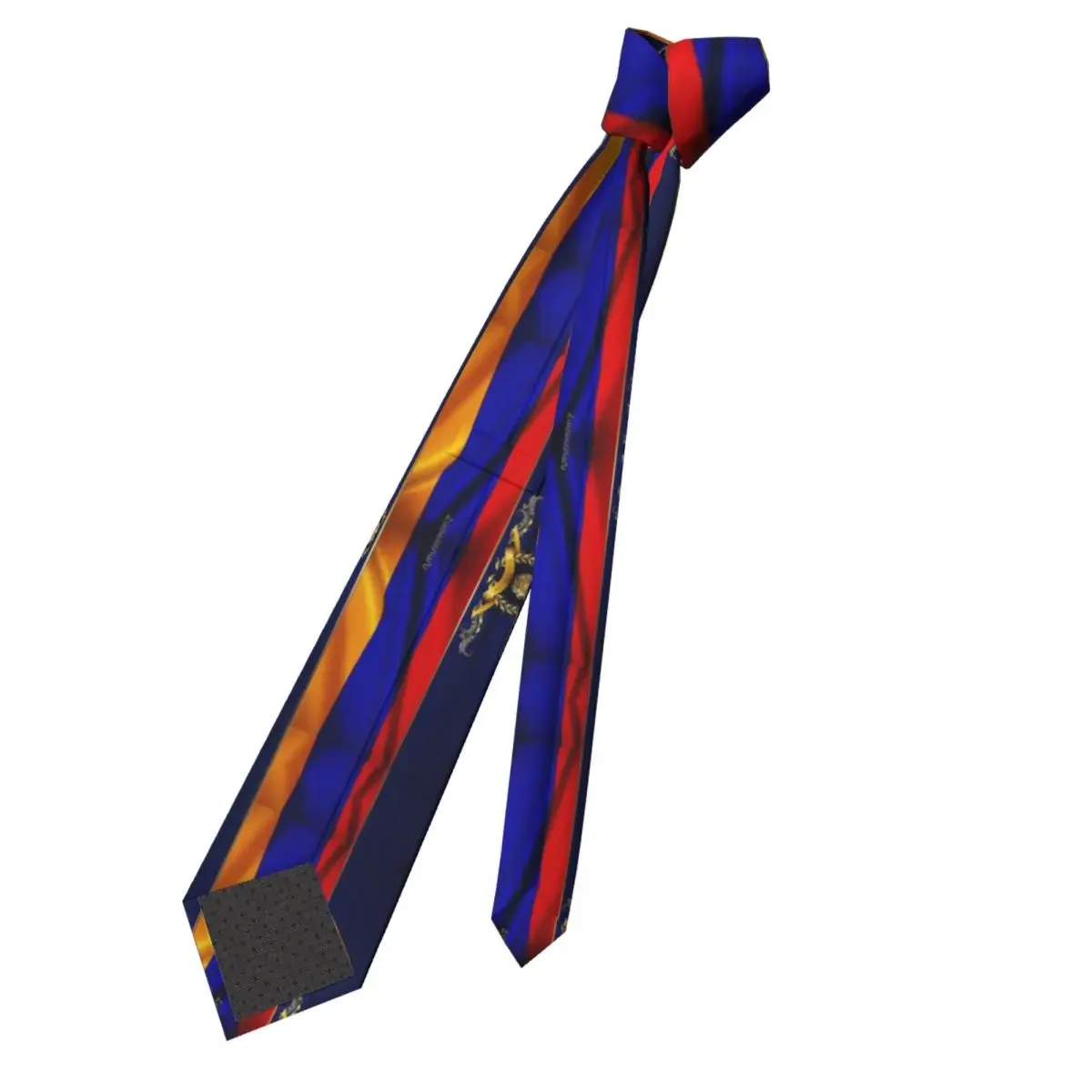 Golden Armenia Necktie Men Slim Polyester 8 cm Classic Armenian Flag Neck Tie for Mens Daily Wear Gravatas Office