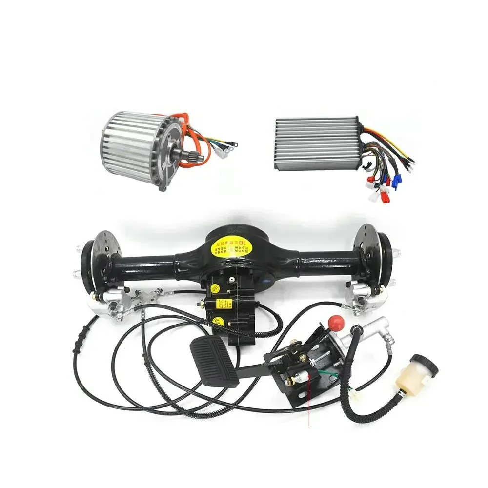 DC60V72V 1.5KW/2KW/2.5KW 55-180CM disc brake bldc hub motor kit, Sine wave motor/controller,electric car rear axle assembly