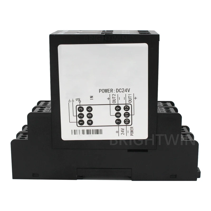 DIN Rail Isolated PT100 to 4-20mA 0-5V 0-10V ABS OEM/ODM Temperature Signal Converter RTD PT100 Conditioner