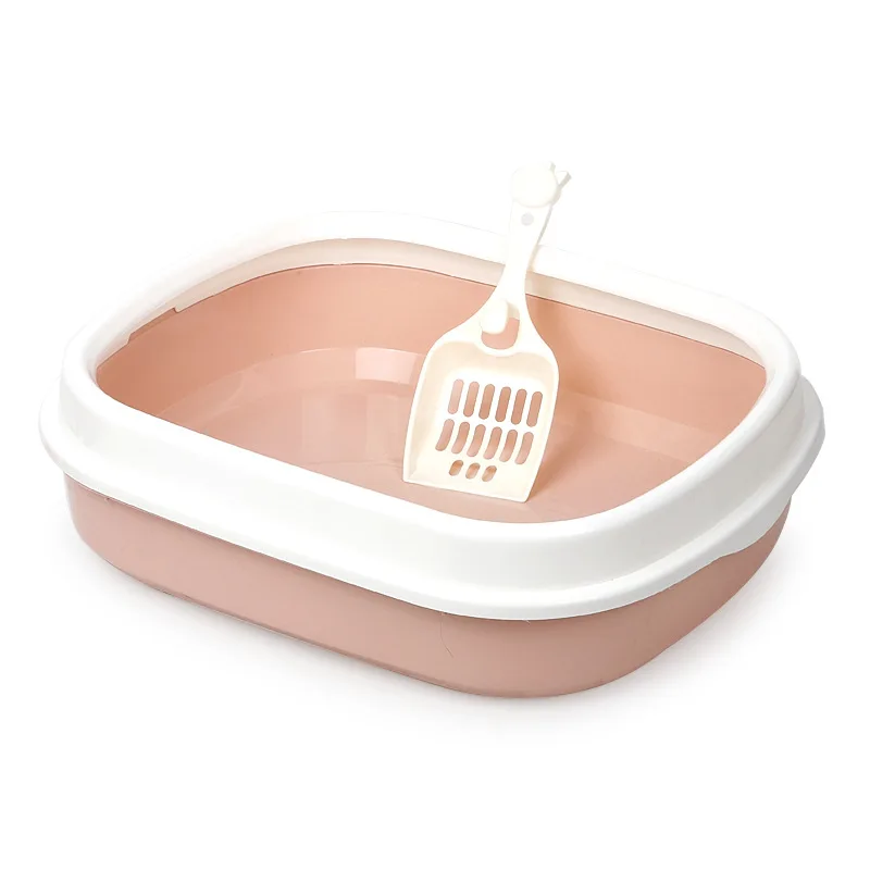 Cat Litter Box Portable Bedpan Removable Semi Closed Kitty Litter Pan Potty Toilet for Rabbit Medium Large Cats Small Animals