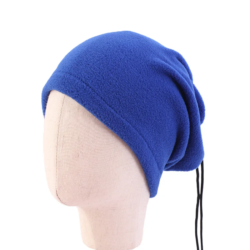 New Kids Girls Boy Polar Fleece Thickened Neck Warmer Scarf Tube Adjustable Face Cover Veil Camping Skiing Cap Headwear Warm Hat