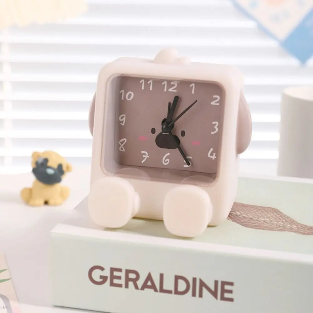 Phone Stand Desktop Clock Phone Holder Multi-functional Statue Cartoon Children's Alarm Clock Anti-slip DIY Crafts