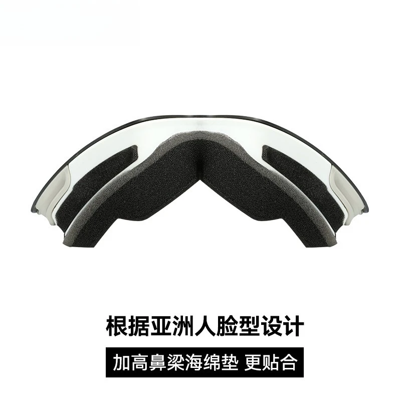 New Ski Glasses Children's Double-layer Cylindrical Anti-fog Lenses Can Be Stuck Myopia Glasses Snow