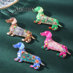 Dachshund Brooch Pin Jewelry Funny Cartoon Lapel Pin Enamel Anamel Dog Designer Cut Colorful Brooches Pins for Women 2024