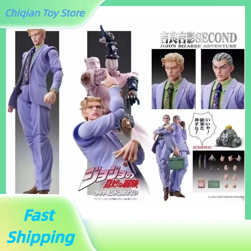 

Невероятные приключения ДжоДжо Кира Йошикаге 16 см шарнирная фигурка из ПВХ фиолетовый костюм аниме статуя для украшения рабочего стола подарок