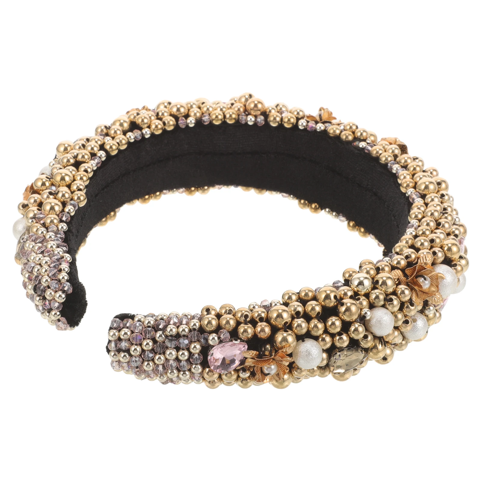 

Crystal Headb for Women Wide Beaded Pearl Accessories Baroque Wide Headb European Fashion Charm Elegant