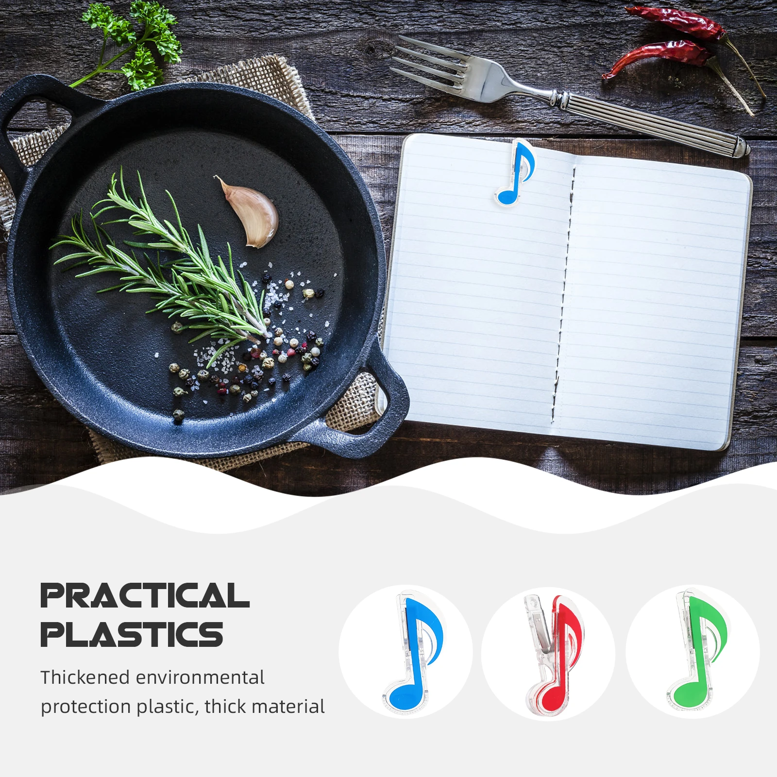 Pinces pour livres de musique, 10 pièces, Clips pour feuilles de plastique pour scores de Piano, recettes de cuisine, bloc-notes pour magazines, supports de Page coupe-vent