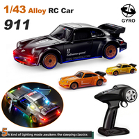 1/43 Alloy RC Drift Car with Gyro 18KM/H High-Speed 2.4G 4WD Remote Control Racing Vehicle RTR Electric Desktop Toys for Kids
