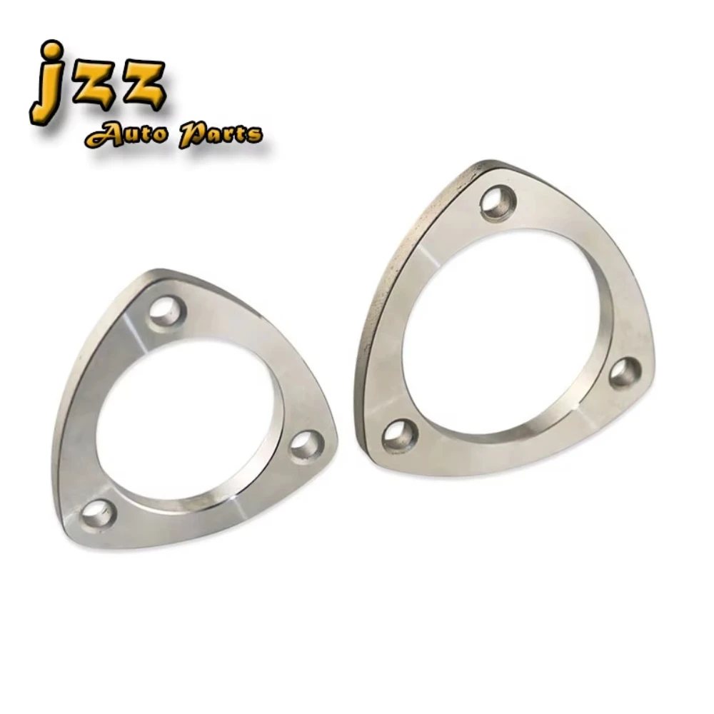 

2pcs Stainless Steel triangular exhaust flange 2'' 2.5" 3" welded flange three-hole exhaust muffler Car Accessories