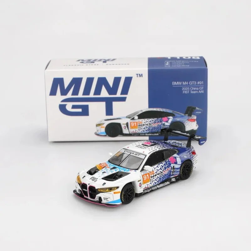 

MINIGT 1:64 BMW M4 GT3 91 FIST Team AAI 2025 China GT MINI GT Dongguan Flagship Store Edition Alloy DieCast Car Model
