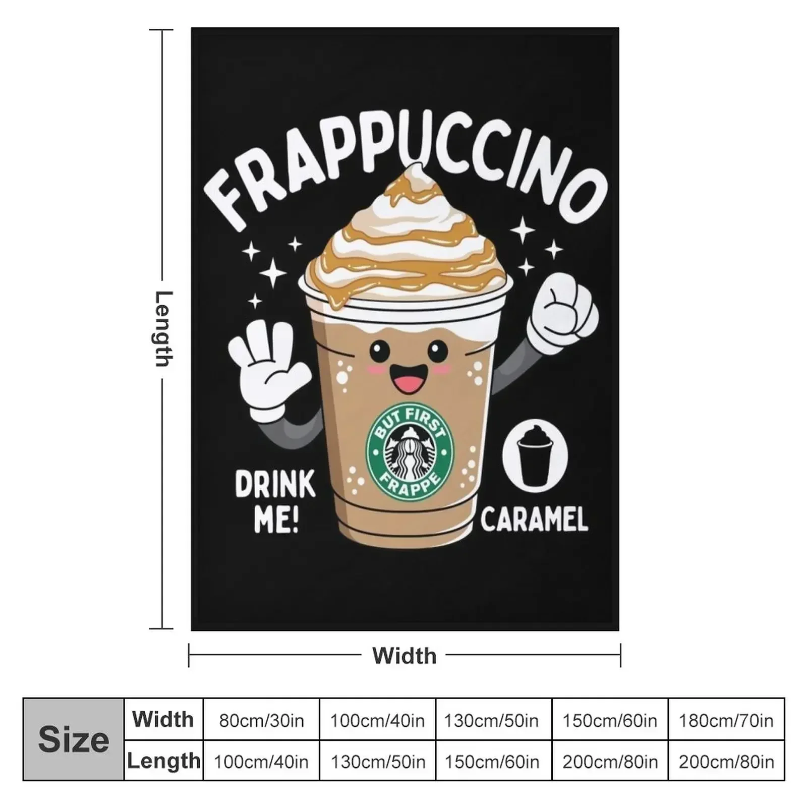 Caramel Blended Beverage for Coffee lovers Throw Blanket couch cozy soft plush fuzzy picnic outdoor blanket