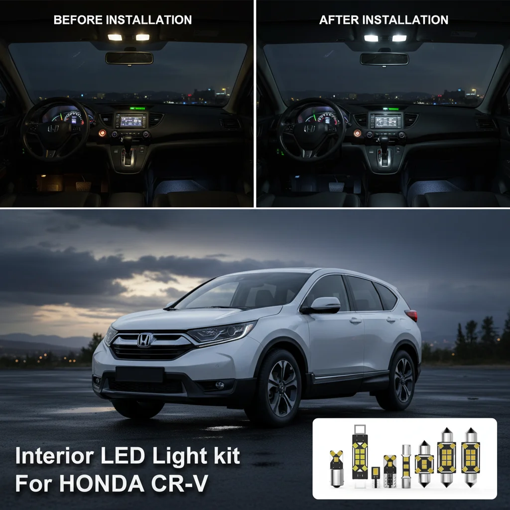 

Комплект светодиодных ламп для салона автомобиля HONDA CR-V CRV I/RD II III IV SUV 1995 1999 2000 2002 2005 2008 2010 2013 2018 2020, белый цвет, Canbus