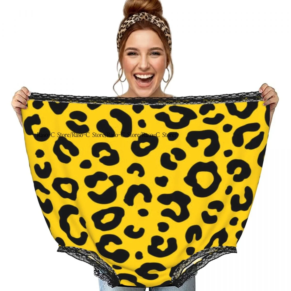 

Colorful Leopard Pattern Grandma Underwear Interesting Prank Funny Gift Panties