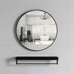 Northern Europe Modern Simplicity Style Black White Gold 40cm Circular Bathroom Mirror Washroom Wall Mounted Mirrors зеркало