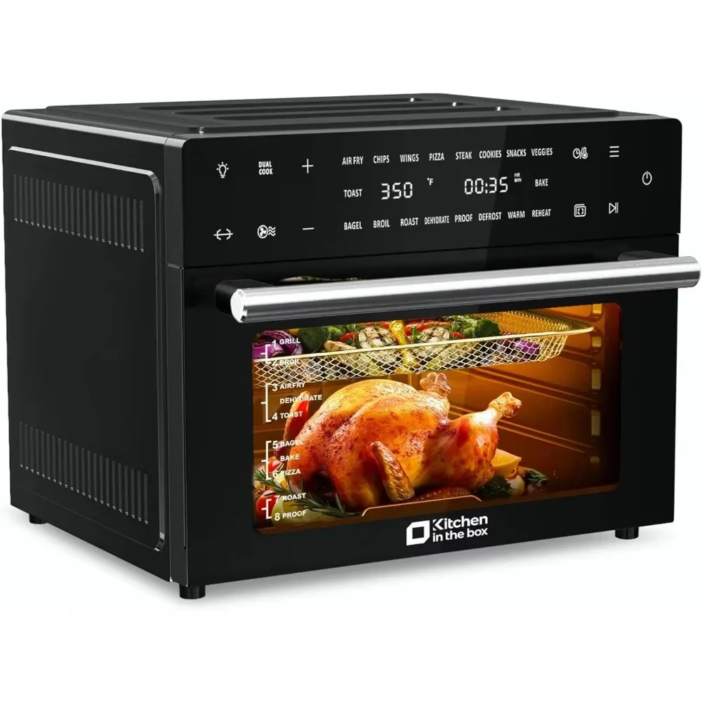 مجموعة مقلاة هوائية كبيرة جدًا بوزن 32 كيو تي، سطح فرن محمصة حراري 18 في 1 مع خبز، ديهيد