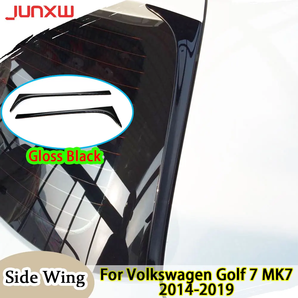 Rear Side Spoiler Fit for Volkswagen Golf 7 MK7 2014 - 2019 Not For GTI Rear Window Fins Moulding Side Spoiler Wing Trim Parts