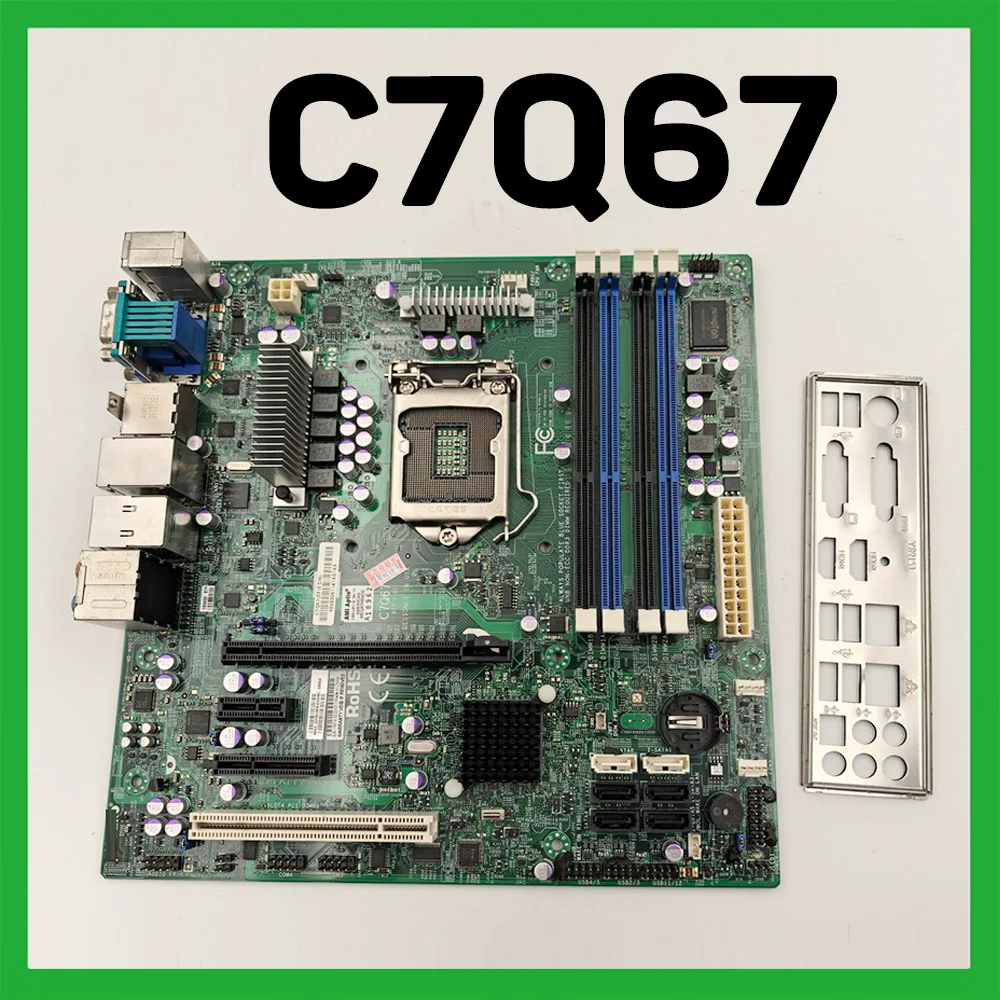 C7Q67 For Supermicro Server Motherboard LGA1155 2nd Generation For Core i3 i5 i7 Series DDR3 PCI-E 2.0