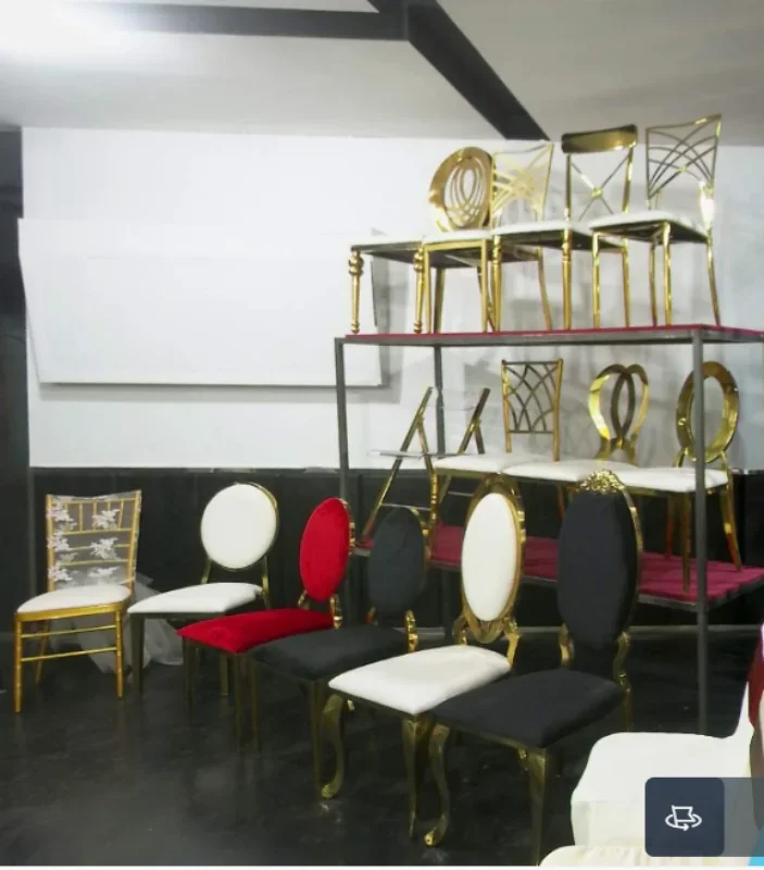 

'Cheap wholesale modern gold stainless steel chair luxury wedding chair