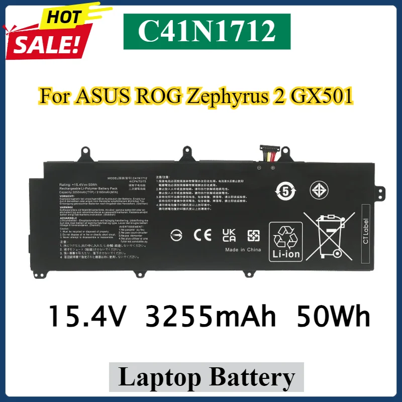 

C41N1712 Laptop Battery For ASUS ROG Zephyrus 2 GX501 GX501V GX501VI GX501GI GX501G GX501GM GX501GS GX501VSK- XS710B200-02380100