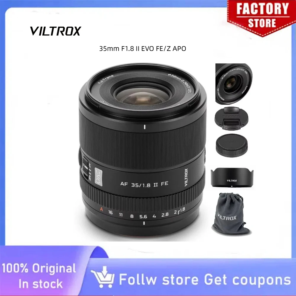 

VILTROX 35mm F1.8 II EVO APO Full Frame Lens STM Auto Focus for Sony E Mount /Nikon Z Mount Camera