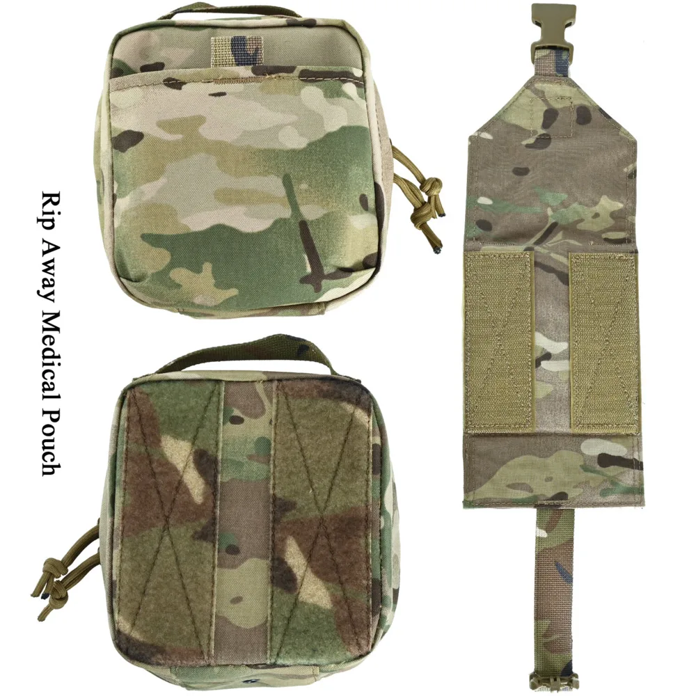 Imagem -06 - Bolsa Ifak Rip Away Medical Molle Emt Med Medic para Colete Tático Mochila Cinto de Serviço Porta-chapas Caça Airsoft