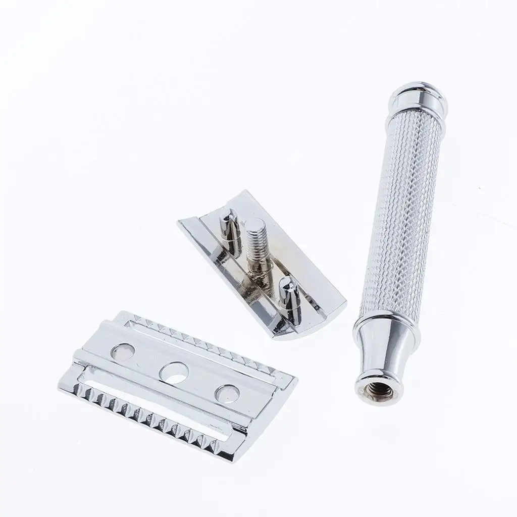 Shaving Razor for Men Safety Double Edge Manual Razor Zinc Alloy Professional Shaver for Facial Hair