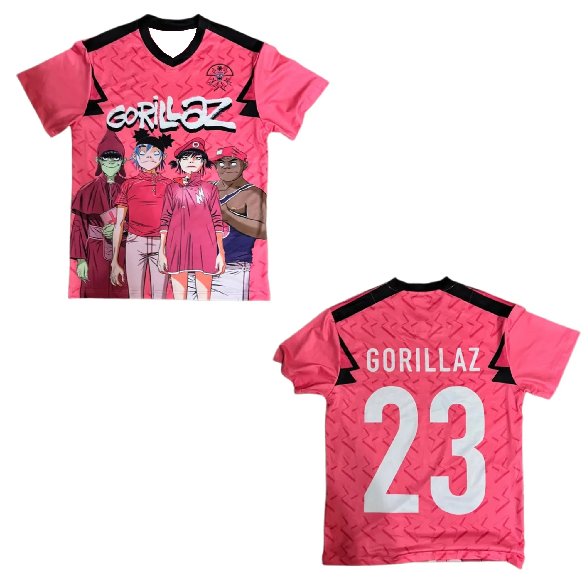 Gorillaz The Mountain Tour 2026 Football Jersey Print T-Shirt for Men Women Y2k Comfortable Quick Dry Party Outdoor Tee Fan Top