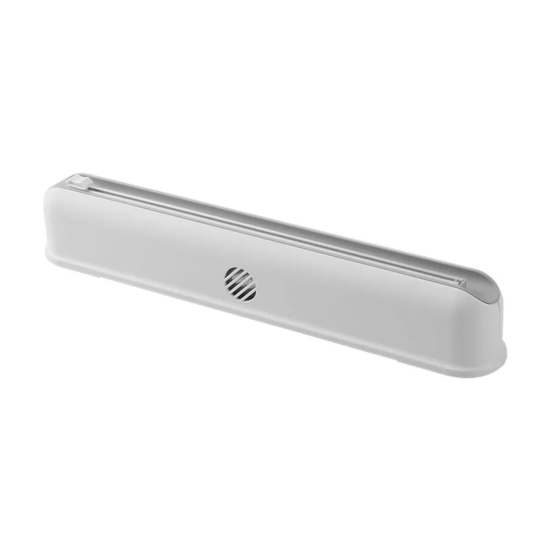 Magnetic Wall‑Mounted Plastic Wrap Dispenser with Cutter, Adjustable Kitchen Cling Film Storage & Cutting Organizer Box