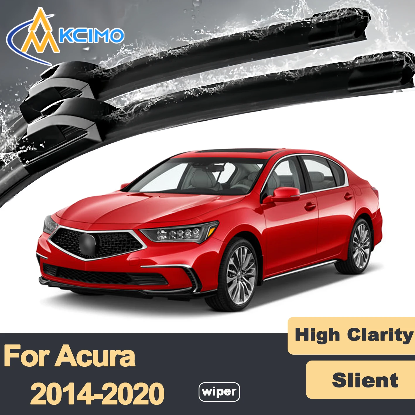 

Premium Rubber Durable Silent Windshield Wiper Blades 2pcs for Acura RLX KC1 KC2 2014-2020 Honda Legend