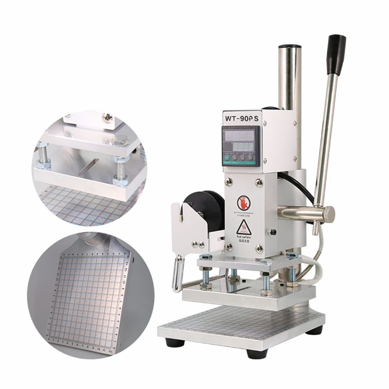 Manual Embossing Machine with Positioning Slider for PVC Leather, Hot Stamping Machine, Bronzing Machine, High Quality