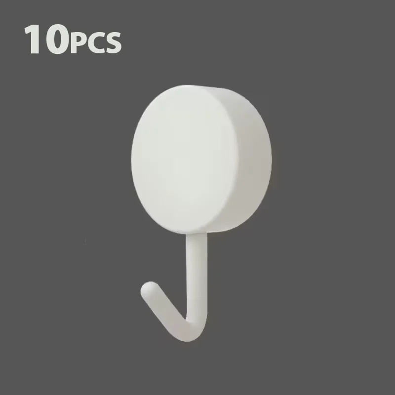 10PCS Selbstklebende Wand Haken Stark Ohne Bohren Kleidung Wc Badezimmer Tür Küche Handtuch Aufhänger Hause Tisch Locker Haken – Detail 3