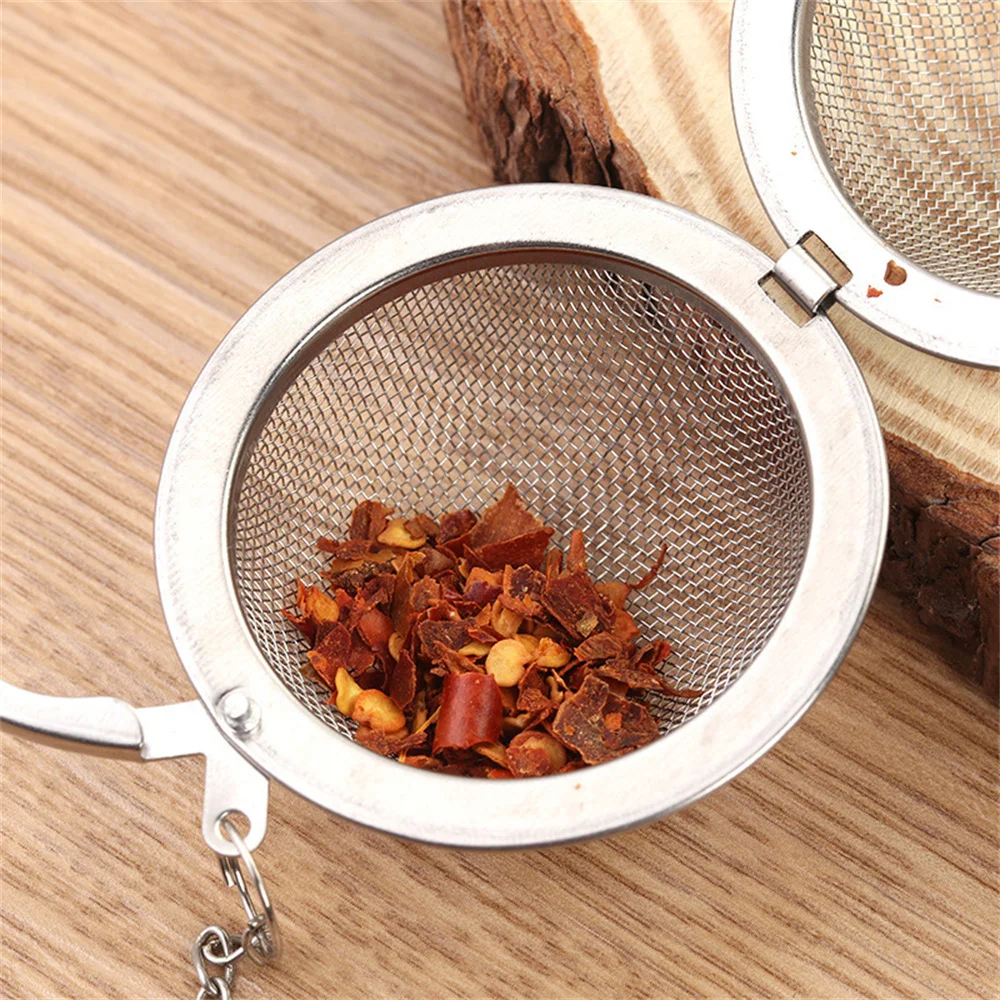 Tea Infuser Stainless Steel Sphere Mesh Ball Tea Strainer Coffee Herb Spice Filter Diffuser with Chain Tea Bags Home Teaware