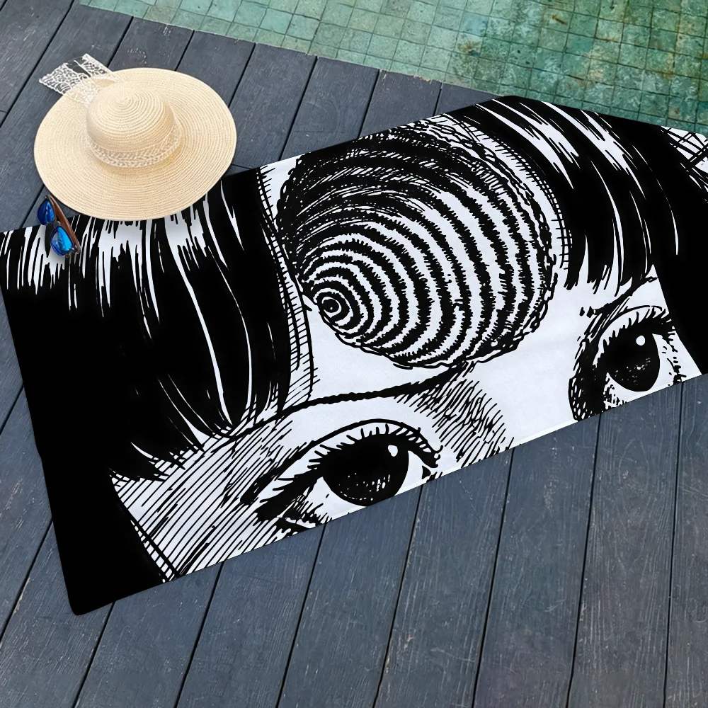 Travel Yoga Accessories - Sanat Junji Ito Havlu Plaj Havlusu