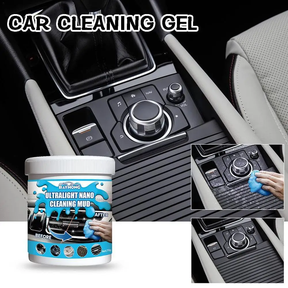 

1pc Car Air Vent Magic Dust Cleaner Gel Household Auto Gel Laptop Mud Removal Office Cleaning Slime Wash Keyboard Rubbe D7Y6