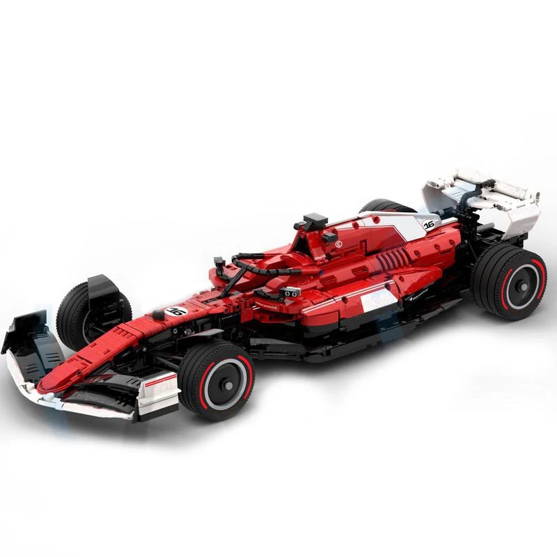 MOC-161909 New SuperSF-23 Las Vegas GP Livery 1:8 Scale SuperRace Car Model Buiding Creators Block Bricks Toys Birthday Gifts