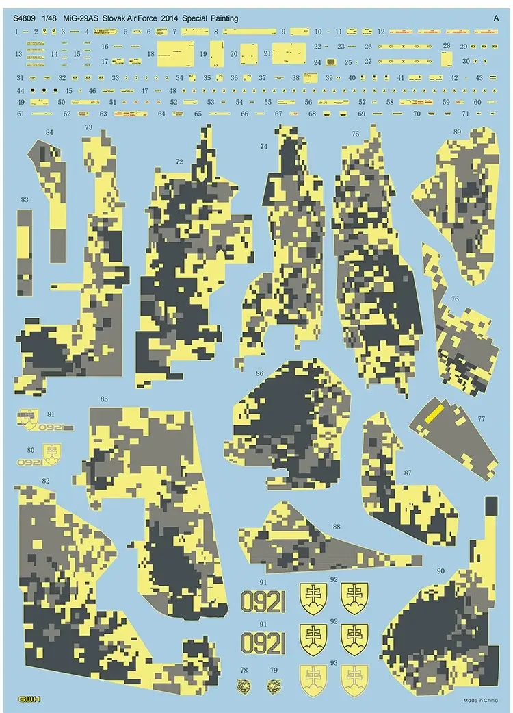 Great Wall Hobby S4809 1/48 MiG-29AS Slowakische Luftwaffe 2014, Sondermalerei – maßstabsgetreuer Modellbausatz