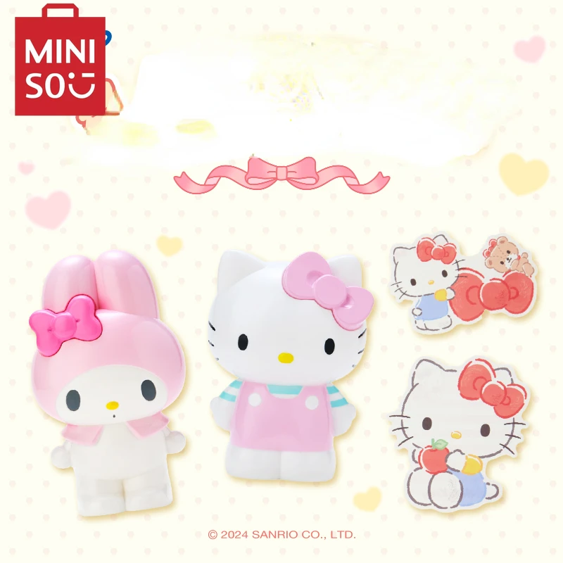 MINISO Sanrio cinnamoroll melody HelloKitty cute pen holder stationery makeup brush storage room decoration storage tube