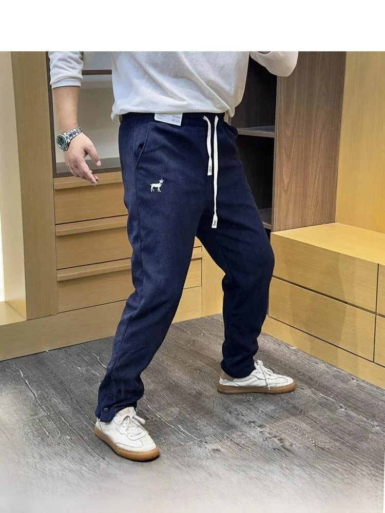 

Thiened Corduroy Cosite Fce Повседневные брюки на подкладке Молодежные длинные прямые брюки Vitali Sle для осеннего сезона