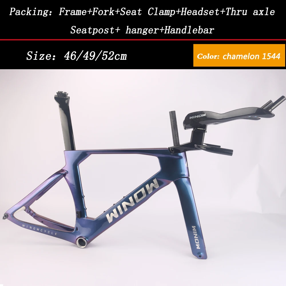 Winow 2025 Carbon TT Frameset Model TT129 700*28C Disc Brake Road
