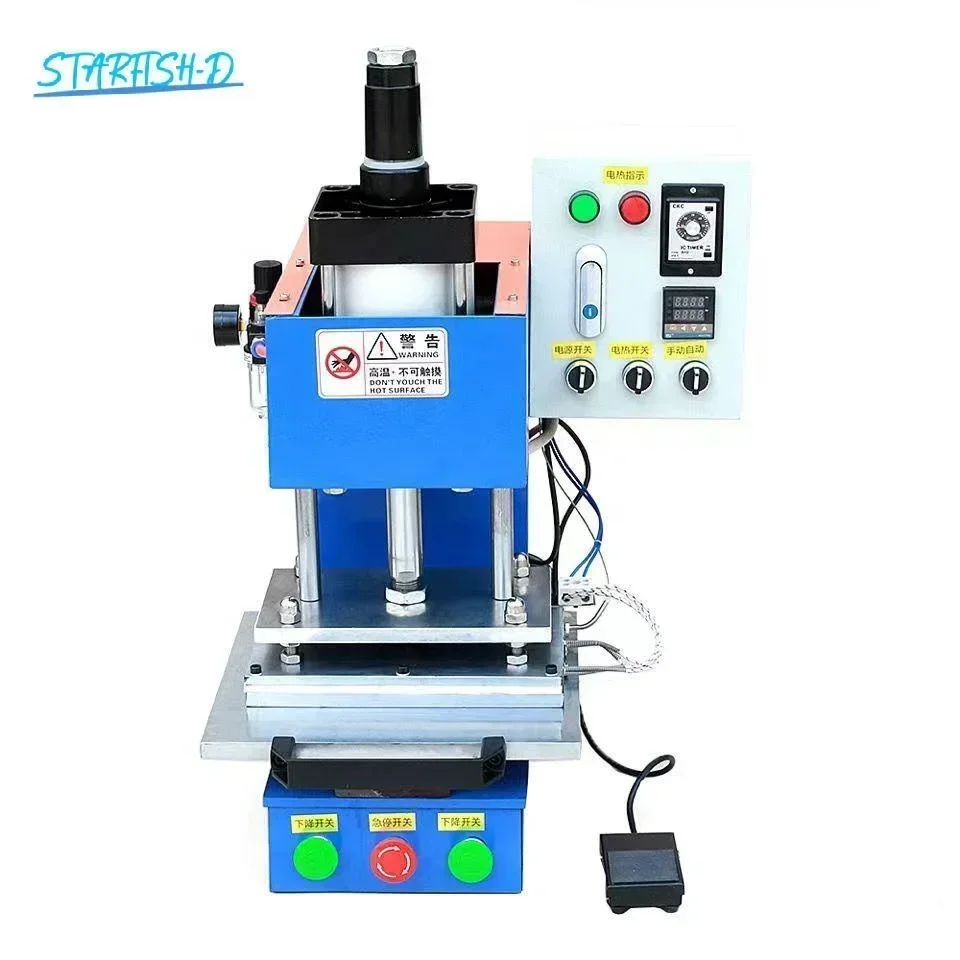 20*30 Cm Automatic Pneumatic Hot Stamping Foil Embossing Machine Pneumatic Leather Paper Wood Machine Heat Press Machine