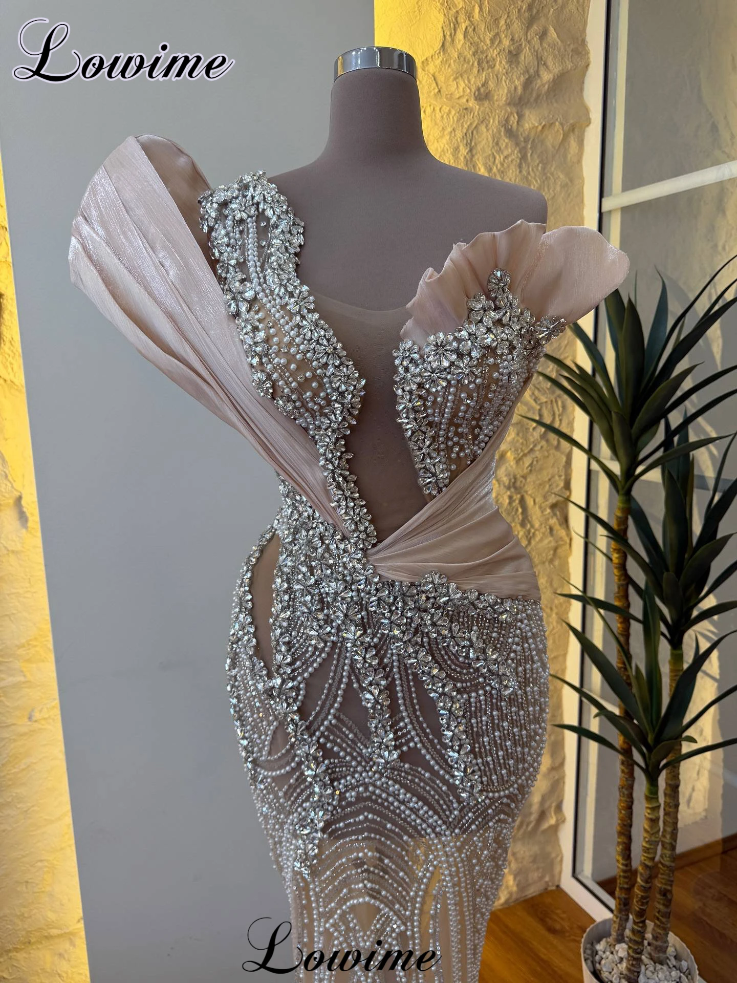 Cristais um ombro vestidos de celebridades sereia ilusão tapete vermelho vestidos de pista para mulher 2025 vestidos de gala personalizado