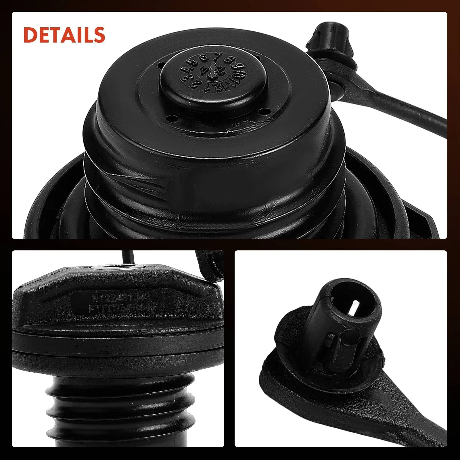 LR075664 LR032977 Car Locking Fuel Tank Gas Cap with Keys Tether For Land Rover Discovery 3 4 LR3 LR4 Range Rover Sport