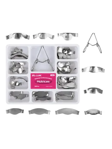 Dental Sectional Contoured Metal Matrices Matrix with Springclip No.1.330 Band Resin Clamping/Seperating Ring Dentist Tools
