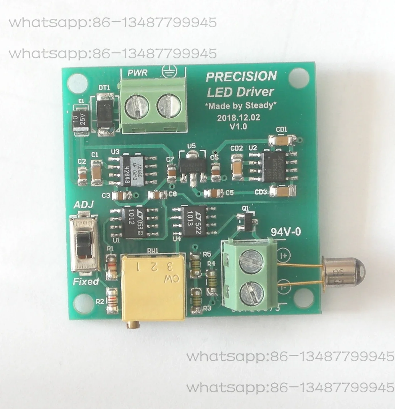 Constant Current Source Module, Precision LED Constant Current Driver for Optical E/O Conversion Instrument