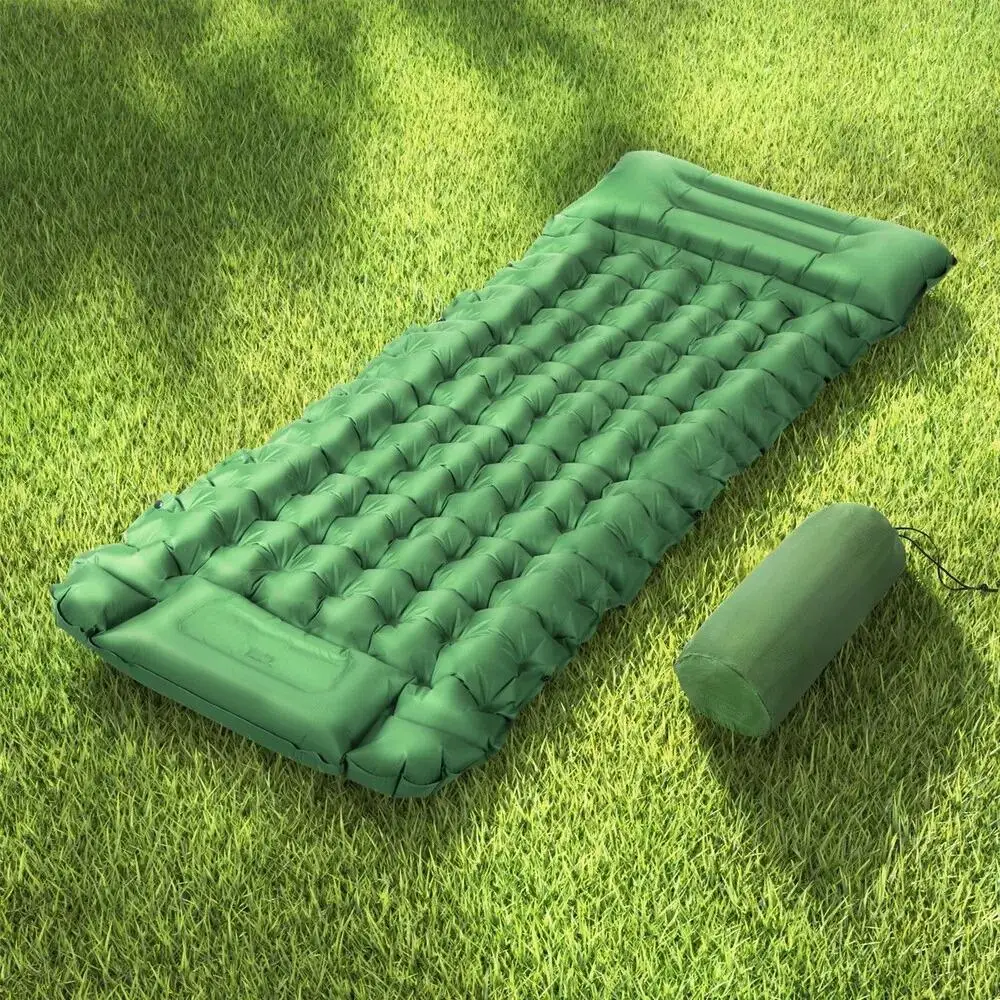 

Self Inflating Mattress Camping Sleeping Mat Air Bed Pad Single Pillow