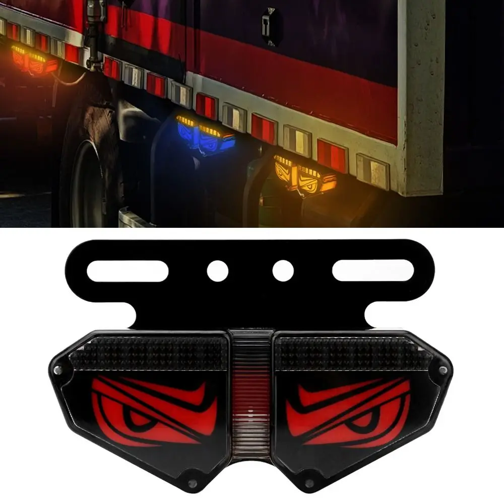 الإبداعية 12-24 فولت الشيطان العين شاحنة ضوء العالمي متعدد الأوضاع شاحنة الضوء الخلفي الجانب مصباح إشارة ديكور السيارة #1